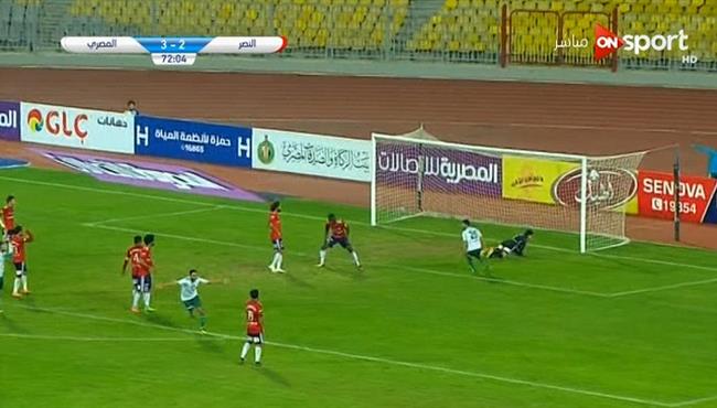 هدف المصري الثالث في مرمي النصر