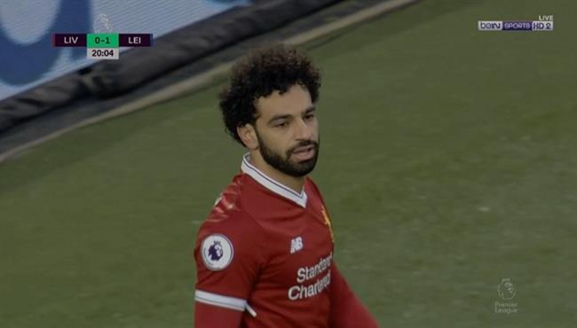محمد صلاح كاد ان يسجل هدفا رائعا في مرمى ليستر سيتى