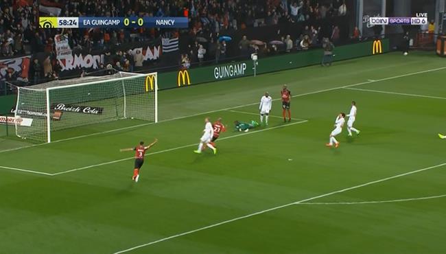 هدف فوز جينجان علي نانسي 1 0 الدوري الفرنسي