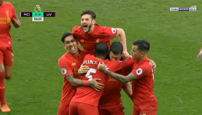 هدف ليفربول الاول في مرمي مانشستر سيتي 1 0 تعليق رؤوف خليف