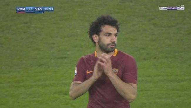 ملخص لمسات محمد صلاح في مباراة روما و ساسوولو