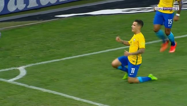 هدف فيليب كوتينيو في مرمي باراجواي 1 0 تصفيات أمريكا الجنوبيه لكأس العالم