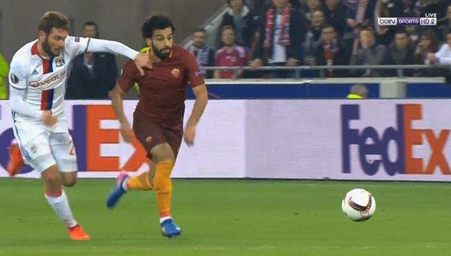 ملخص لمسات محمد صلاح في مباراة اولمبيك ليون وروما