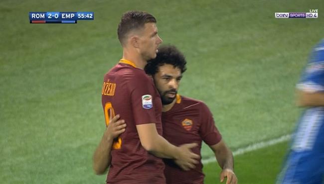 هدف روما الثاني في مرمي إمبولي 2 0 أسيست محمد صلاح