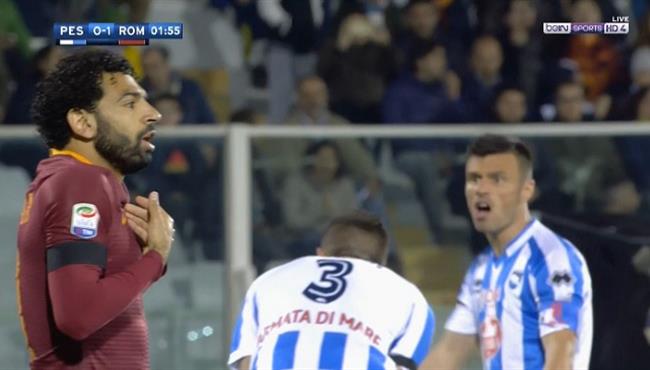 هدف محمد صلاح الملغى فى مرمى بيسكار
