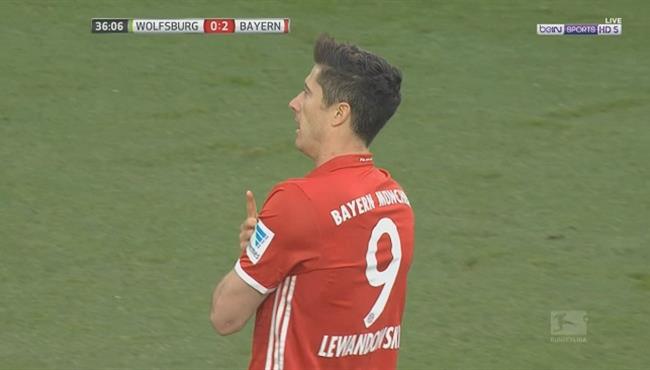 هدف ليفاندوفسكي فى مرمى فولفسبورج 2 0 الدورى الألمانى