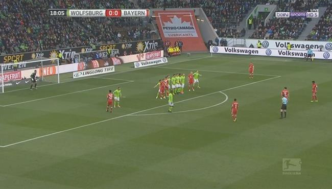 هدف دافيد ألابا الرائع فى مرمى فولفسبورج 1 0 الدورى الالمانى