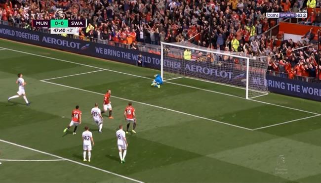 هدف روني الاول في مرمي سوانسي سيتي 1 0 الدوري الانجليزي