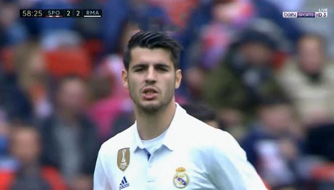 هدف موراتا فى مرمى سبورتنج خيخون 2 2 الدورى الاسبانى