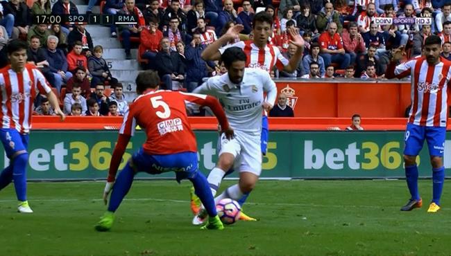 هدف مارادوني لإيسكو في مرمي سبورتينج خيخون 1 1 الدورى الاسبانى