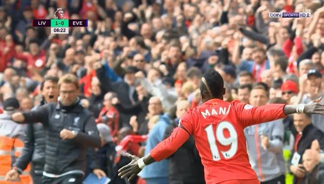 هدف ساديو ماني الرائع في مرمي ايفرتون 1 0 الدوري الانجيلزي