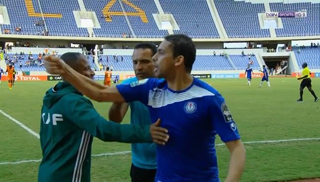 رد فعل احمد رؤوف تجاه الجهاز الفني لزيسكو يونايتد بعد انتهاء المباراة