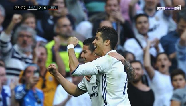 هدف كريستيانو رونالدو في مرمي اشبيليه 2 0 تعليق فهد العتيبي