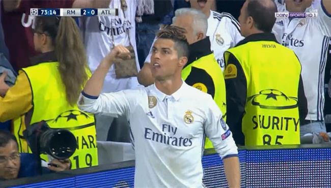 هدف كريستيانو رونالدو الثانى في مرمي اتليتكو مدريد 2 0 تعليق عصام الشوالي
