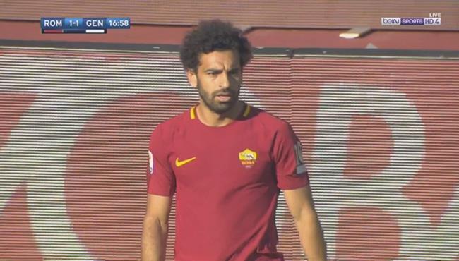 ملخص لمسات محمد صلاح في مباراة روما وجنوي تعليق حفيظ دراجي