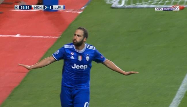 هدف هيجوايين الثاني في مرمي موناكو 2 0 دوري أبطال أوروبا