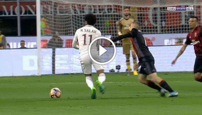 محمد صلاح يصنع هدف رهيب لروما في مرمى ميلان