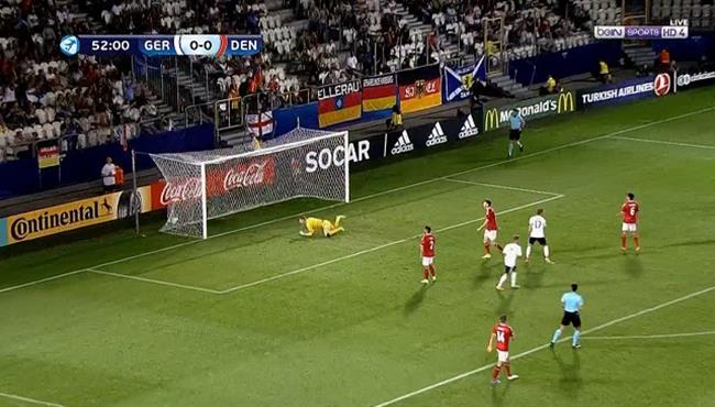 هدف المانيا الاول الرائع فى مرمى الدنمارك 1 0 كاس اوروبا للشباب