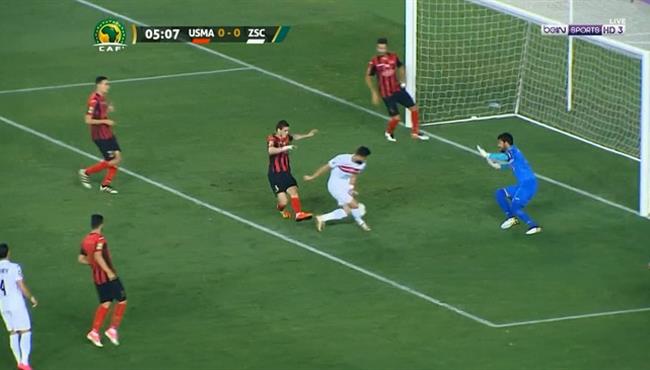 باسم مرسي يهدر فرصة هدف محقق امام اتحاد العاصمة دوري ابطال افريقيا