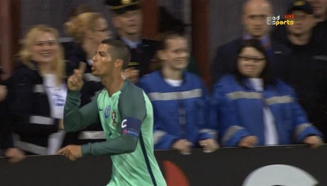 هدف كريستيانو رونالدو الاول في مرمي لاتفيا 1 0 تصفيات كاس العالم اوروبا