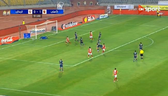تصدي رائع من عمر صلاح امام وليد سليمان الدوري المصري