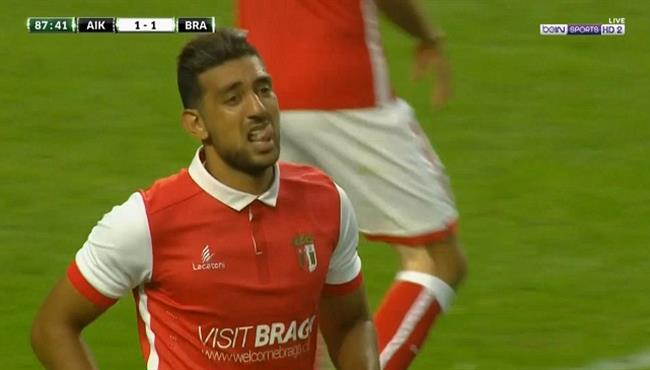هدف أحمد حسن كوكا الملغى فى مرمى ايك سولنا الدورى الأوروبى