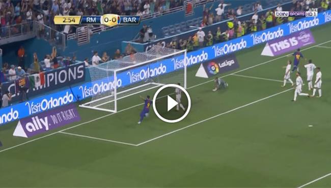 هدف ميسي في مرمي ريال مدريد 1 0 الكأس الدولية للأبطال