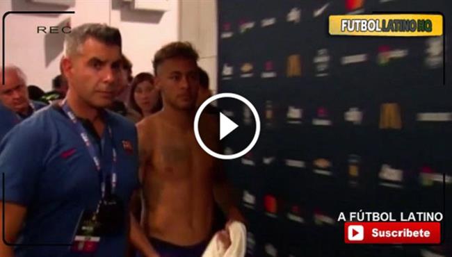 شاهد ماذا فعل نيمار في غرفة خلع ملابس ريال مدريد