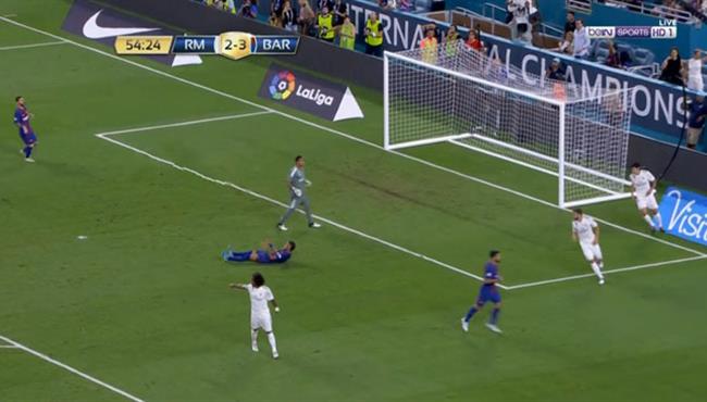 نيمار يهدر انفراد تام امام مرمي ريال مدريد