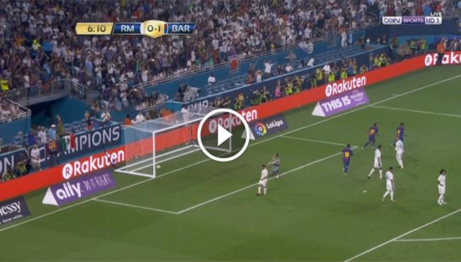 هدف برشلونه الثاني في مرمي ريال مدريد 2 0 الكاس الدوليه للابطال