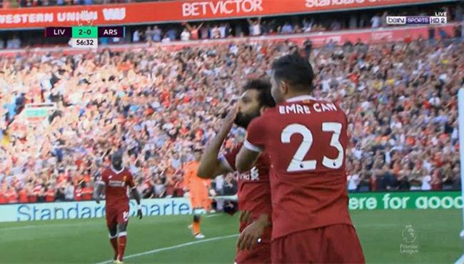 هدف محمد صلاح الرائع في مرمي ارسنال