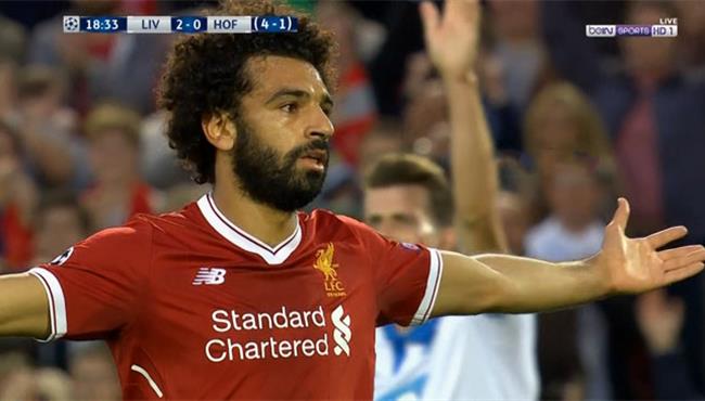 هدف محمد صلاح في مرمي هوفنهايم