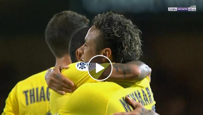 هدف نيمار الاول له مع باريس سان جيرمان في الدوري الفرنسي