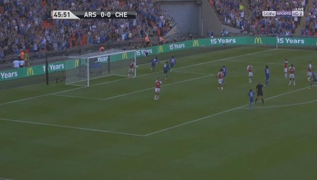 هدف تشيلسي الأول فى مرمي أرسنال 1 0 كأس الدرع الخيريه