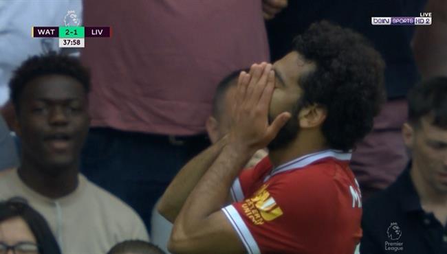 محمد صلاح يهدر هدف محقق امام واتفورد في الدقيقه 38