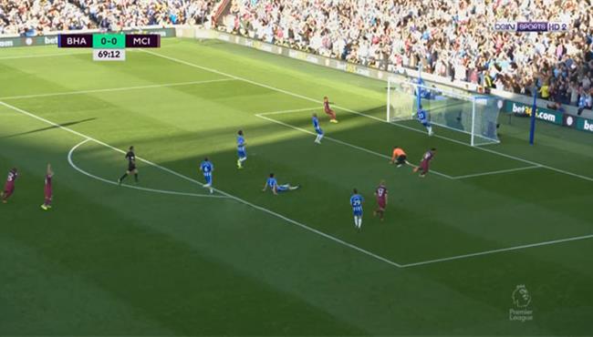 هدف اجويرو في مرمي برايتون 1 0 الدوري الانجليزي