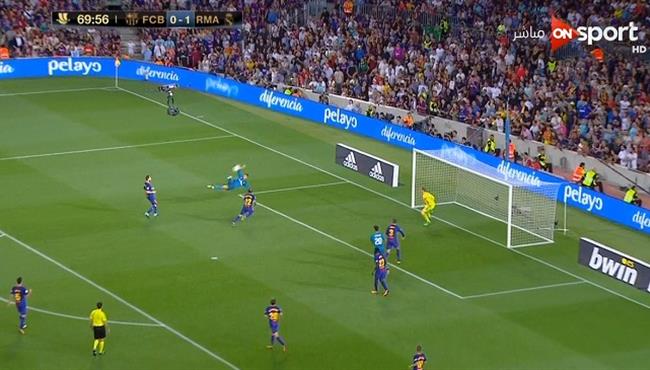 رونالدو يفشل من جديد في تنفيذ المقصية امام برشلونة