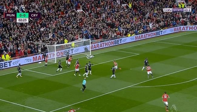 هدف مانشستر يونايتد الاول في مرمي كريستال بالاس 1 0 الدوري الانجليزي