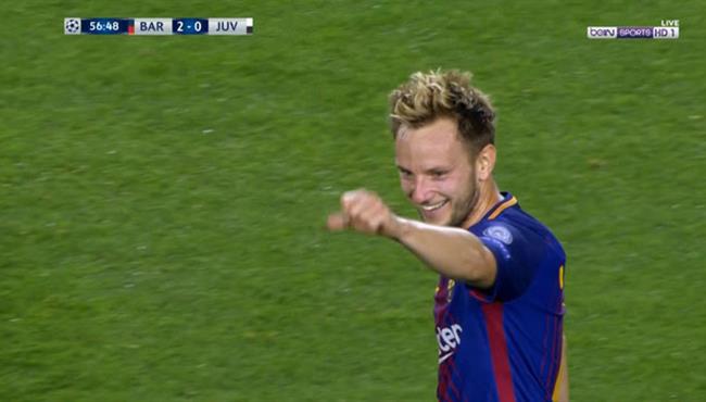 هدف برشلونه الثاني في مرمي يوفنتوس راكيتيتش