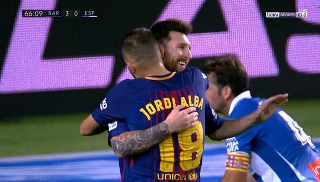 هدف ميسي الثالث في مرمي اسبانيول الدوري الاسباني