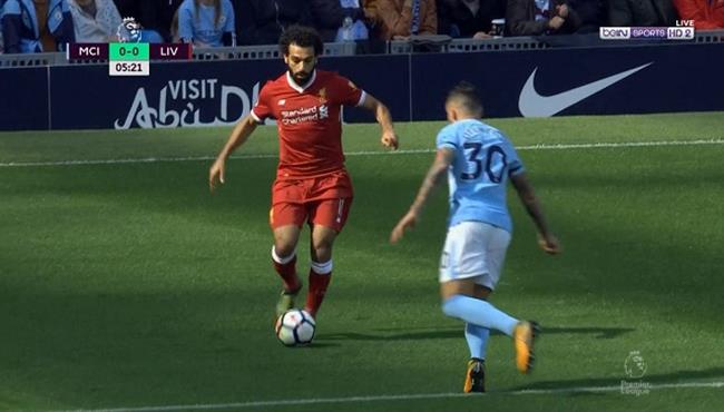 أوتامندي يعاقب صلاح بسبب كوبري في مباراة مانشستر سيتي وليفربول