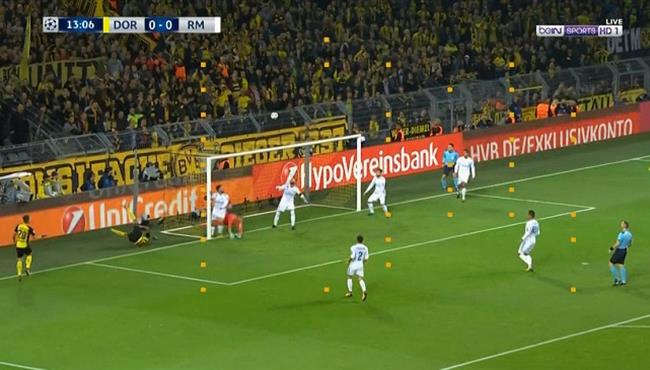 راموس يتقمص دور نافاس ويمنع بوروسيا من تسجيل هدف امام ريال مدريد