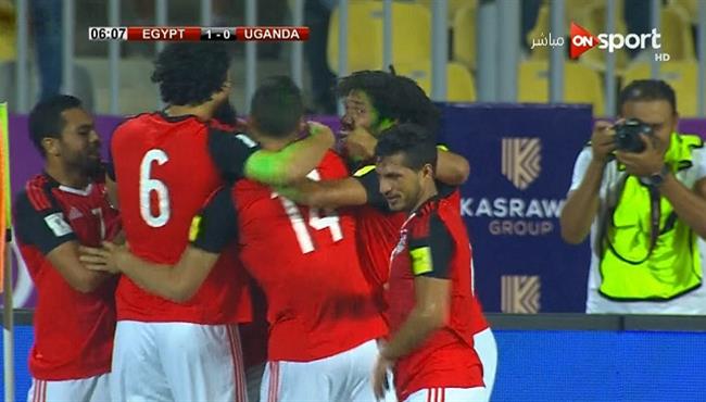هدف محمد صلاح في مرمي أوغندا تصفيات كأس العالم