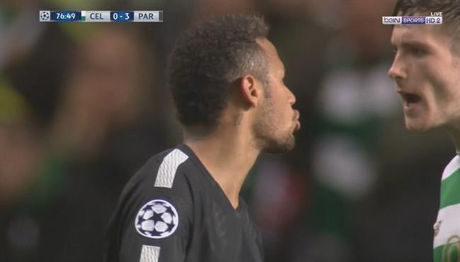 شجار بين نيمار ولاعب فريق سيلتك