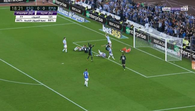 هدف ريال مدريد الاول في مرمي ريال سوسيداد 1 0 الدوري الاسباني