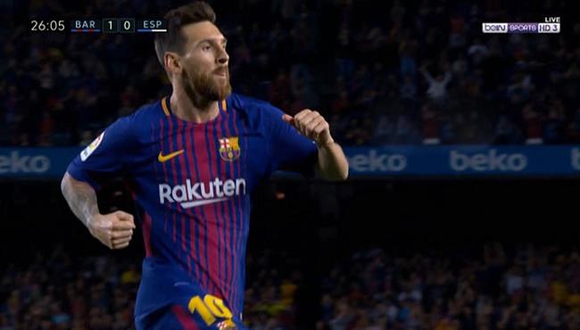 هدف ميسي الرائع في مرمي اسبانيول الدوري الاسباني