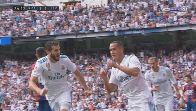 هدف تعادل ريال مدريد مع ليفانتى 1 1 الدورى الاسبانى