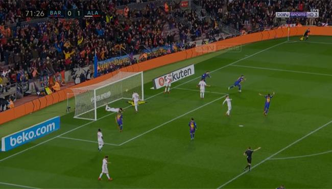 هدف تعادل برشلونه مع ديبورتيفو الافيس