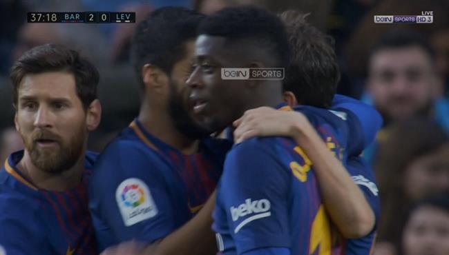 هدف برشلونة الثانى الرائع فى مرمى ليفانتى بتعليق حفيظ دراجى