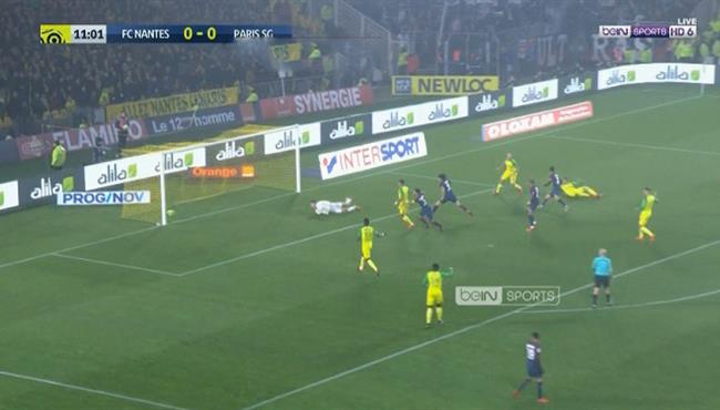 هدف فوز باريس سان جيرمان علي نانت 1 0 الدورى الفرنسى
